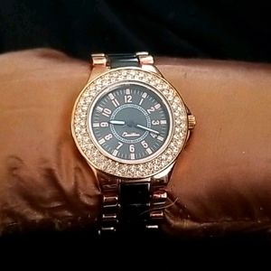 Rose Gold + Black Watch